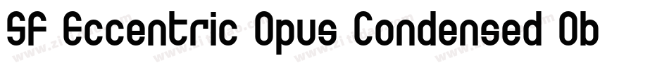 SF Eccentric Opus Condensed Oblique字体转换